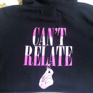 Can’t Relate Crop Hoodie Medium